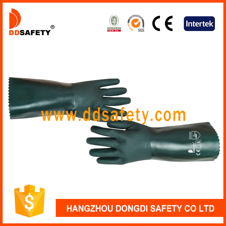 зеленая перчатка из ПВХ-DPV435